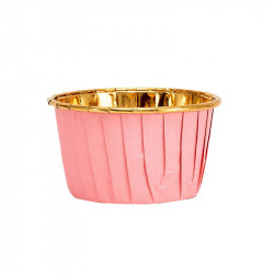 Košíčky na muffiny růžové s pevným okrajem 50x39mm 50ks - Cakesicq