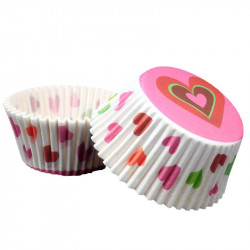 Cukrářský košíček srdíčka 50x30mm 1000ks - Cakesicq