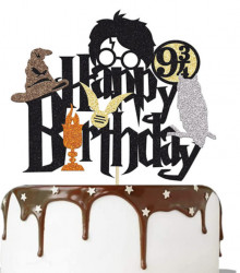 Zápich na dort Happy birthday, Harry potter - Cakesicq