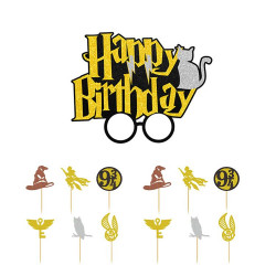 Zápich na dort Happy birthday, Harry potter 13ks - Cakesicq