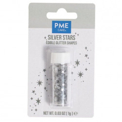 Jedlé konfety stříbrné hvězdičky 1g - PME