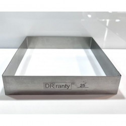 Pevná nerozložitelná forma čtverec 25x25cm (výška 12cm) - DR ranty