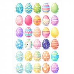 Jedlý papírbarevná vajíčka k vystříhnut A4 - Pictu Hap